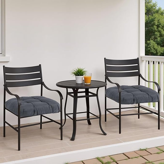 MTMR Outdoor Chair Cushions Set of 2, Patio Furniture Seat Pads, Waterproof | 2Pcs , waterproof cover, PP cotton, u-shaped, no-fading, thick patio seat pads for outdoor wicker furniture in yard, 19x19x4