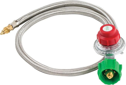 Bayou Classic Outdoor Patio Stove - Portable, 5-psi Regulator, Hose - 16 x 16 x 13 in - Stainless Steel