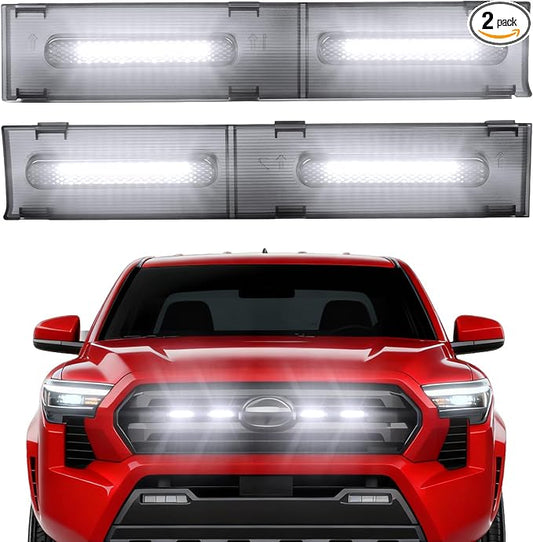 Upgrade OEM Front Grille Lights for 2024 2025 Toyota Tacoma SR SR5 | 5000k white,Led Grill Light assembly accessories 2026