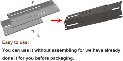 Universal Adjustable Grill Heat Plate Replacement for Gas Grill, Porcelain Steel Heat Plate Shield, Flavorizer Bar, Extends from 11.75" Up to 21" L (Pack of 3)