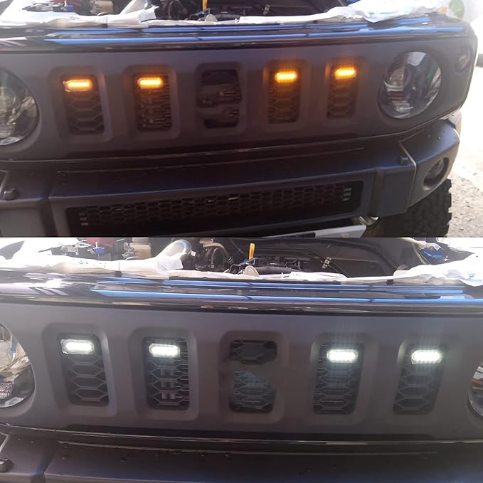 LED Front Grille Lights White External Grille Lamps for Jimny JB64 JB74 2019 2020 2021