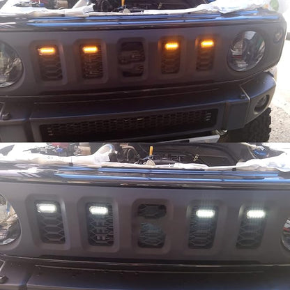 LED Front Grille Lights White External Grille Lamps for Jimny JB64 JB74 2019 2020 2021