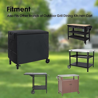 Outdoor Prep Table Cover, 36 Inch Heavy Duty Waterproof Cover for Patio, Grill Cart, BBQ Food Prep Table, Compatible with Keter Unity Small Portable Table & Storage Cabinet(36"L*24"W*32"H)