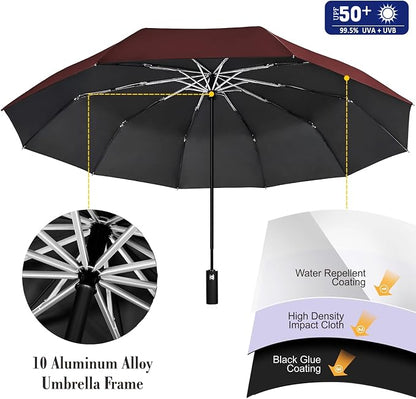 XLINGZA UPF 50+ Beach Umbrella with Adjustable Universal Clamp