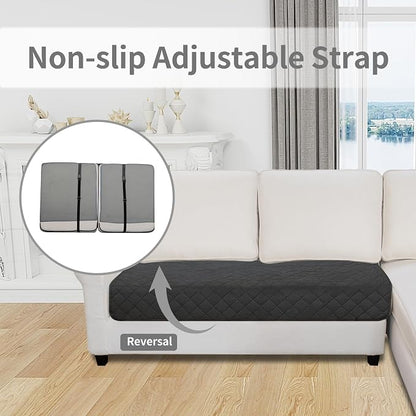 Easy-Going Sectional Couch Covers for Dogs L Shape Sofa Cover Reversible Sofa Slipcover Chaise Lounge Cover Furniture Protector Cover for Pets Dog Cat (30 x 50 inches, Dark Gray/Beige) | Dark Gray/Beige, Soft Sofa Slipcover For Dogs, Fits Left/Right Ch...