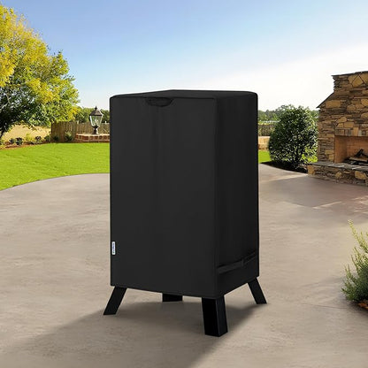 SunPatio 40 inch Electric Smoker Cover Compatible for Masterbuilt Smoker, Heavy Duty Waterproof Outdoor Smoker Grill Cover, 28" W x 22" D x 39" H, Black
