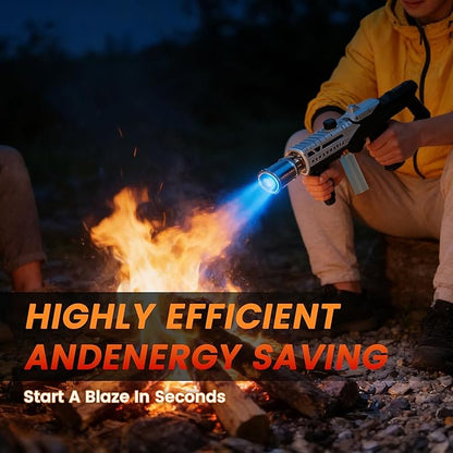 Propane Torch, Adjustable Flame Thrower Gun MAX 2462°F for BBQ, Grill, Campfire, Searing Steak, Cooking, Charcoal Lighter, Camping Gift Idea (Propane Tank Not Included)