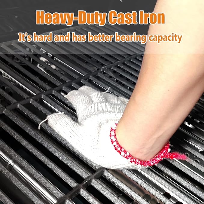 Hisencn Grill Parts for Charbroil Performance 475 4 Burner 463375919, 463377319, 463376419, G470-0004-W1A Heat Plates and 17 inch Cooking Grates, for Char Broil Model 463376319 Grates