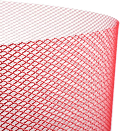 AggAuto Universal 40"x13" Car Grill Mesh 6x12mm Rhombic Hole Red | Aluminum Alloy Automotive Grille Insert Bumper, One of the Most Multifunctional Shape Grids 100x33cm