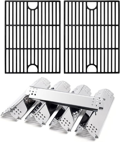 Replacement Parts for Nexgrill 720-0888S 720-0888N 720-0888, 5 Flame Tamers and Grill Grates for Nexgrill 720-0888N 720-0888 720-0888S 5 Burner Gas Grill Models