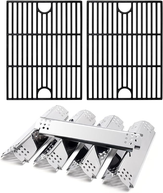 Replacement Parts for Nexgrill 720-0888S 720-0888N 720-0888, 5 Flame Tamers and Grill Grates for Nexgrill 720-0888N 720-0888 720-0888S 5 Burner Gas Grill Models