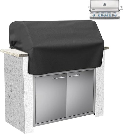 Built-in Grill Cover for Napoleon Built-in Prestige PRO 665 Gas Grill, 600D Heavy Duty PU Material Wateproof Island BBQ GrillTop Cover, Outdoor Kitchen Grill Head Accessory