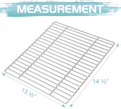 Grill Grates for Pit Boss PTG 150 Series Navigator Pro Series II Portable Wood Pellet Smoker Replacement Parts Pitboss PB150PPS PB150PPG Cooking Grid Portable Stainless Steel Smoking Rack Accessory