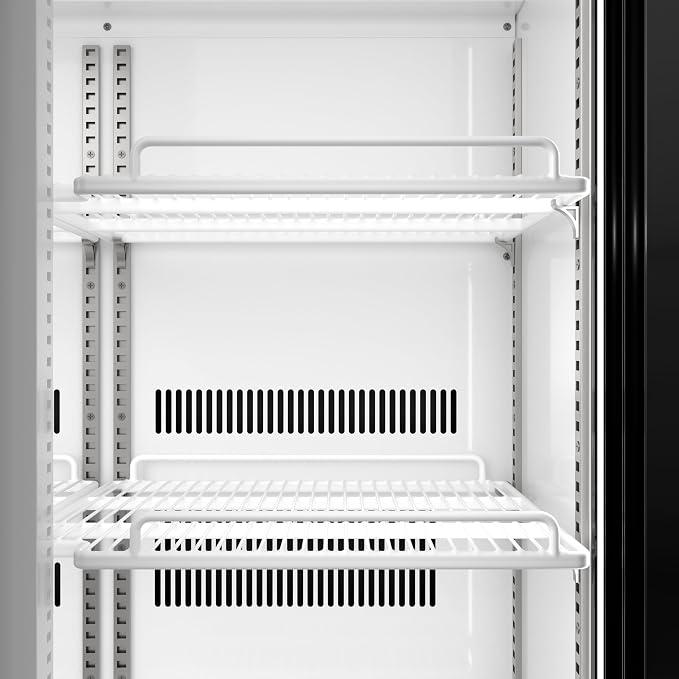 KoolMore 35 in. Retail Display Refrigerator, 10 Cu. Ft. Low Height Merchandiser Cooler, Aisle End Grab-and-Go Beverage Display Fridge for Convenience Stores, Supermarkets & Checkout, Black