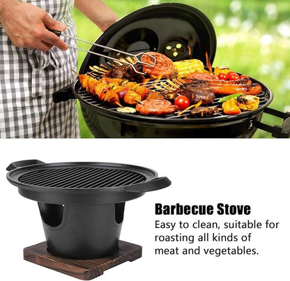 Haofy Portable Korean Barbecue Grill, Non Stick Barbecue Grill Charcoal Outdoor for Camping Picnic