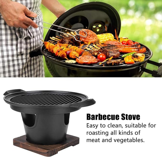 Haofy Portable Korean Barbecue Grill, Non Stick Barbecue Grill Charcoal Outdoor for Camping Picnic