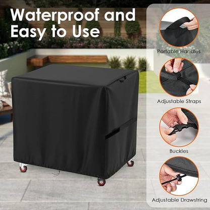 Grill Cart Cover for Feasto Storage Cart, 36 x 26 x 36 in | Waterproof outdoor cover for bar carts and patio/dining/kitchen carts, fits Feasto grill cart with storage cabinet
