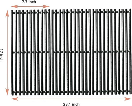 463355220 17" Grill Grates for Charbroil Commercial Infrared 463355220 463242516 463242515 466242615 463243016, Cast Iron Cooking Grids for Tru infrared 3 Burner, G466-0025-W1A Replacement Parts