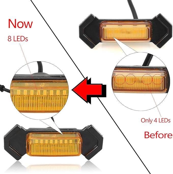 4pcs Grill Lights Amber LED Compatible with 2016-2023 Toyota Tacoma Grille