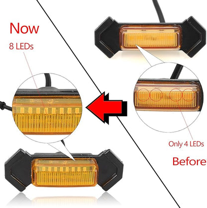 4pcs Grill Lights Amber LED Compatible with 2016-2023 Toyota Tacoma Grille