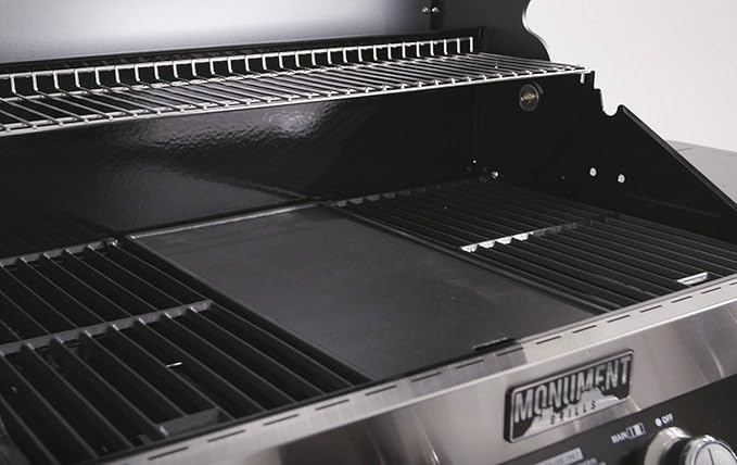Monument Grills 9.45" x 17.7" 96333 Reversible Cast Iron Cooking Plate for Monument Denali 405, Denali 425, 35633, 24633, 24367, 41847NG, 77352