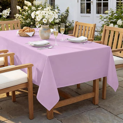 Softalker Rectangle Tablecloth, Waterproof Table Cloths Wrinkle Free Fabric Washable Polyester Table Cover for Dining Tables Party Outdoor Camping Parties Buffet - 60 x 120 inch, Lavender
