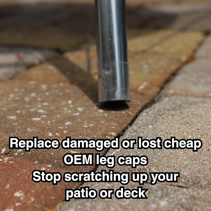 Grill Leg Cap for Weber Kettle Grill, 1 Inch Replacement Feet, Grill Leg Boots for Stability and Patio Deck Protection, Made in the USA
