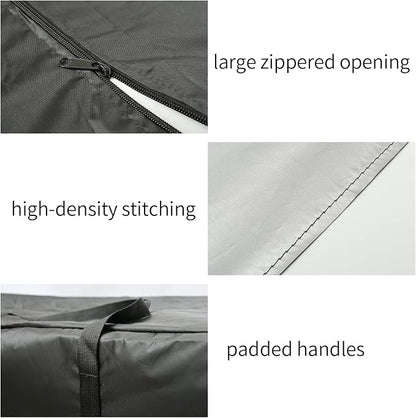 Outdoor Cushion Storage Bag 2 PCS, 48" Extra Large Opening Waterproof Zippered Patio Cushion Storage Bag – L Size