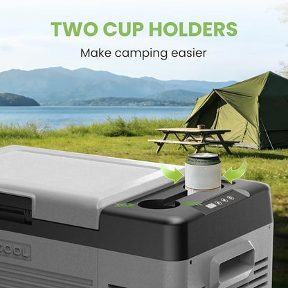 Alpicool Car Refrigerator 12 Volt Portable Car Fridge 16 Quart（15 L Electric Cooler with AC/DC，Car Refrigerator Freezer for Truck Van RV Camper SUV, Camping Boat Travel，-4~68°F