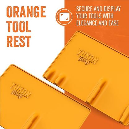 Yukon Glory Orange Tool Resting Mat | BBQ Utensil Holder | Heat-Resistant, Non-Stick Silicone Mat | Essential Grilling & BBQ Accessories | Outdoor Cooking Tool Organizer | Kitchen Spatula Station