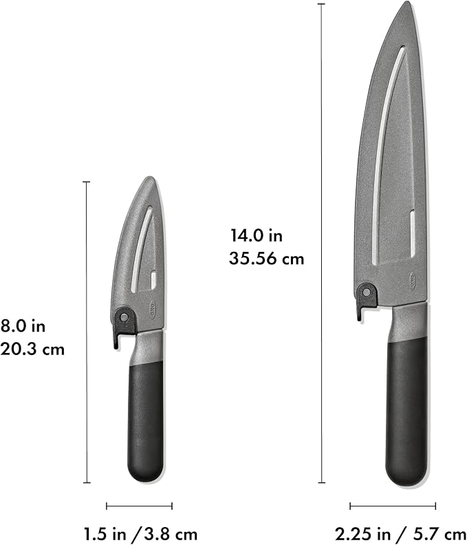 OXO Good Grips 3-Piece Knife & Sharpener Set