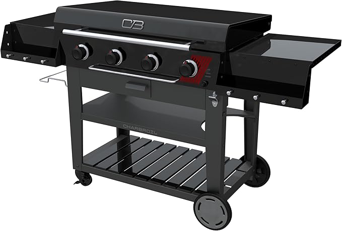 Charbroil 36" Performance Series Deluxe Propane Gas Griddle with Cart 4 Burner Flat Top Grill, Black - 463285924