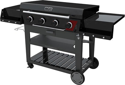 Charbroil 36" Performance Series Deluxe Propane Gas Griddle with Cart 4 Burner Flat Top Grill, Black - 463285924