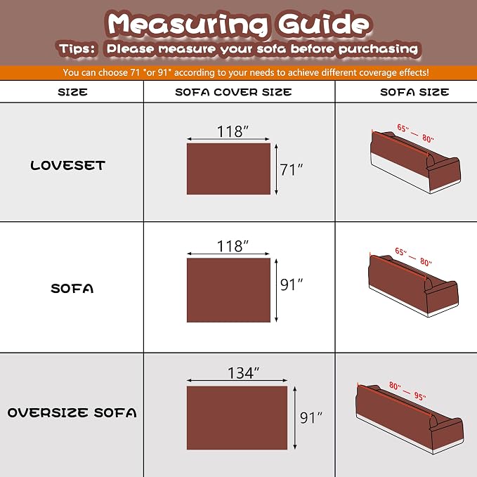 MYSKY HOME Sofa Covers Washable Couch Cover for Dogs Sofa Cover Furniture Protector Sofa Slipcovers for Dogs Water Resistant Furniture Protector Cover, Soft Non Slip Sofa Covers, 91" x 134", Chocolate