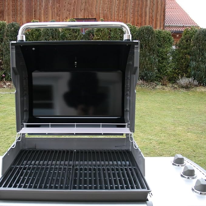 Hongso 19.5 Inch Grill Grates, 24.5 Inch Flavorizer Bars, 34-1/4" Burner Tube Set Kit, Replacement Parts for Weber Genesis 300 Series E310 E320 EP310 S310 S320 Gas Grill (with Side Control Panel Only)