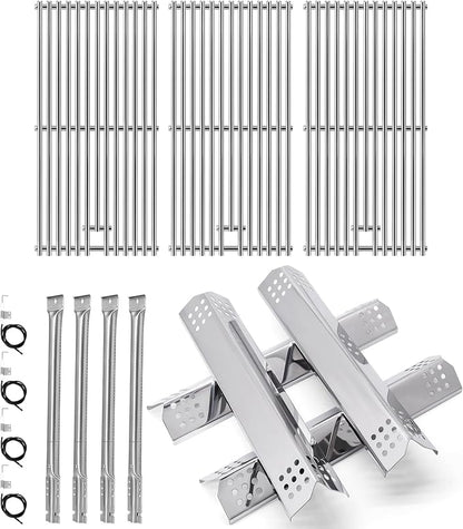 Hiorucet Grill Replacement Parts for kitchenaid 720-0954 720-0954A 720-0733A 720-0733 720-0733D 730-0733A 720-0954L, Grill Grate, Burner, Heat Plate and Igniter for Kitchen Aid 4 Burner Gas Grill