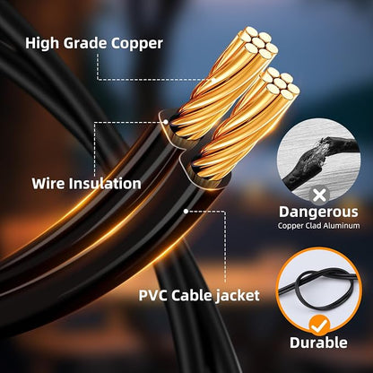 Outdoor Patio String Lights 100ft: S14 LED Shatterproof Bulbs 3 Modes Button Control - Waterproof Connectable Hanging Lights - Garden Backyard Yard Gazebo Porch Party Decorative