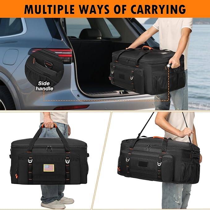 Grill Carry Case Compatible with Char-Broil Grill2Go X200 1-Burner Portable Propane Gas Grill Cover Bag for BBQ Tools & Accessories (Bag only) 25" L x 17" W x 12" H
