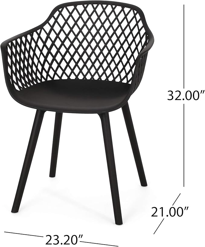Christopher Knight Home Patrice Outdoor Dining Sets, Black + Sandblast Black