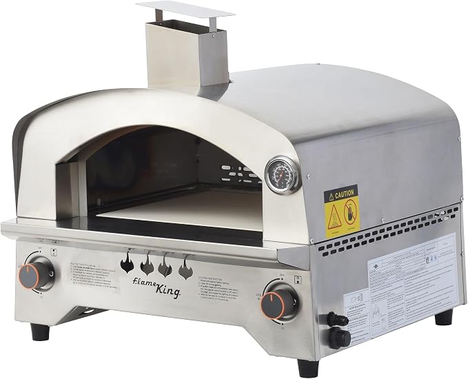 Flame King Propane Gas Pizza & Food Outdoor Oven for Camping, Backyard, Tailgating