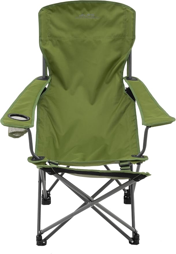 ALPS Mountaineering Escape Lounge Camping Chairs for Adults with Footrest and Adjustable Armrests, Sturdy Steel Frame, Compact Foldable Design, and Carry Bag