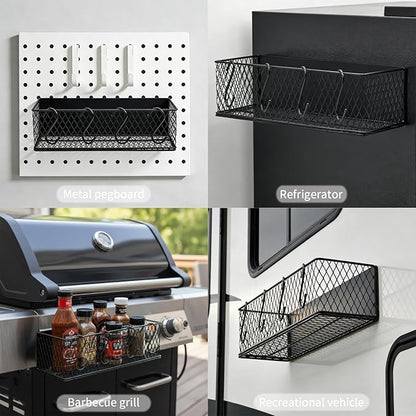 Storage Bin for Traeger Grills, Rust-Proof Grill Side Shelf with Strong Magnets, Suit for Traeger Pro Series 34, Pro Series 22, Pro D2 575, Pro 780, Ironwood 650, Ironwood 885, Pit Boss, Z-Grills