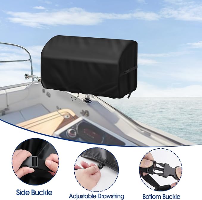 Boat Grill Cover for Magma Cabo Gas Grill, Waterproof Heavy Duty BBQ Covers for Magma ChefsMate Grill for Marine Grills Accessory Winterproof - 23" x15" x15"