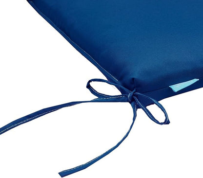 QILLOWAY Outdoor Indoor Chair Pads,Seat Cushions, Square Foam Dining Chair Patio Cushion Set of 4, All Weather, 17" Lx17 Wx3 D (Royal Blue)