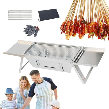 Portable Camping Charcoal Grill | Camping Grill Foldable BBQ Stove,Thickened Barbecue Thickened Barbecue For Home Use, Hiking