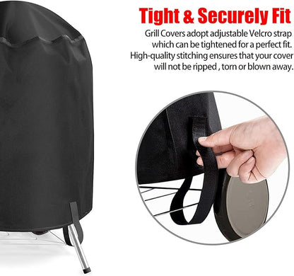 Grill Cover, 22 inch BBQ Gas Grill Cover Waterproof Weather Resistant, UV and Fade Resistant, UV Resistant Materia for Weber Char-Broil Nexgrill Grills and More