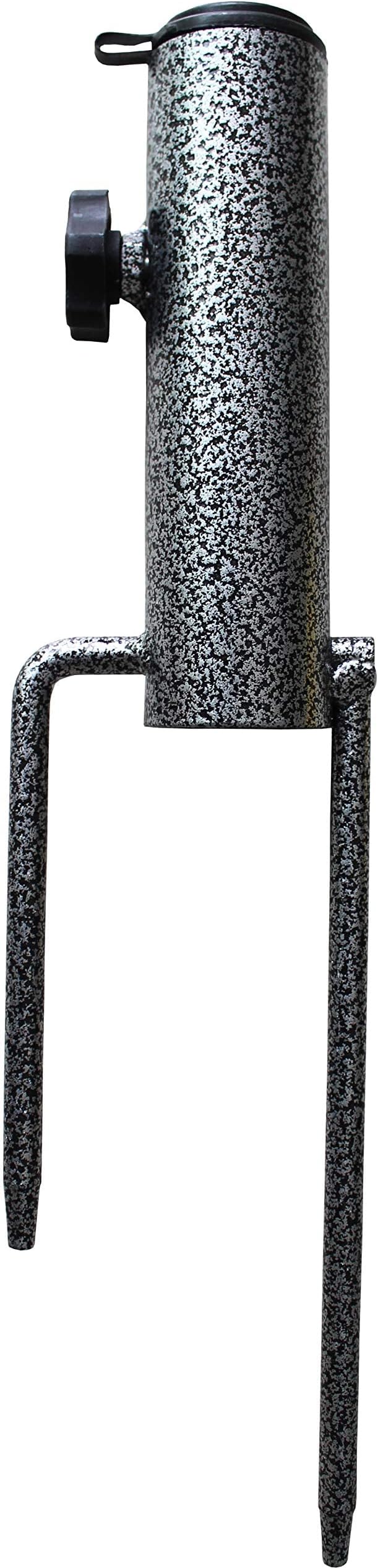 AMMSUN Adjustable Portable Umbrella Base, Upgraded Heavy Duty Metal Holder-Stand-Sand Grass Auger,for Flag, Umbrella, Fishing Rod, Outdoor Park Patio Beach Ground Ideal for Use in Soil, Grass
