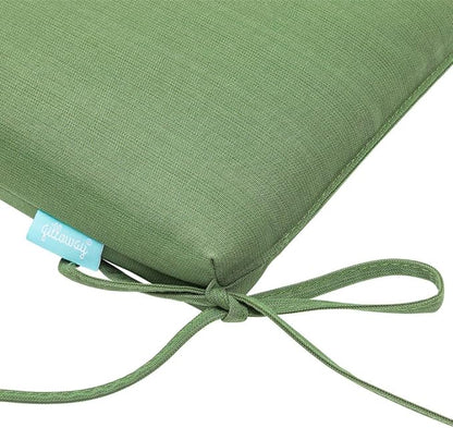 QILLOWAY Outdoor Indoor Chair Pads,Seat Cushions, Square Foam Dining Chair Patio Cushion Set of 4, All Weather, 17" Lx17 Wx3 D (Dark Green)