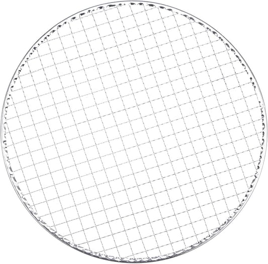 HARFINGTON 5pcs Round BBQ Grill Net 10.6" Dia Galvanized Iron Flat Barbecue Mesh Mat for Baking Smoking Charcoal Grilling Roasting