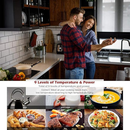 Electric Cooktop 2 Burners 220V~240V, Built-in 12 Inch Ceramic Burners, Double Glass Stove Top, Apartment Size Electric Radiant Cooktop with Hard Wire,3000W,No Plug